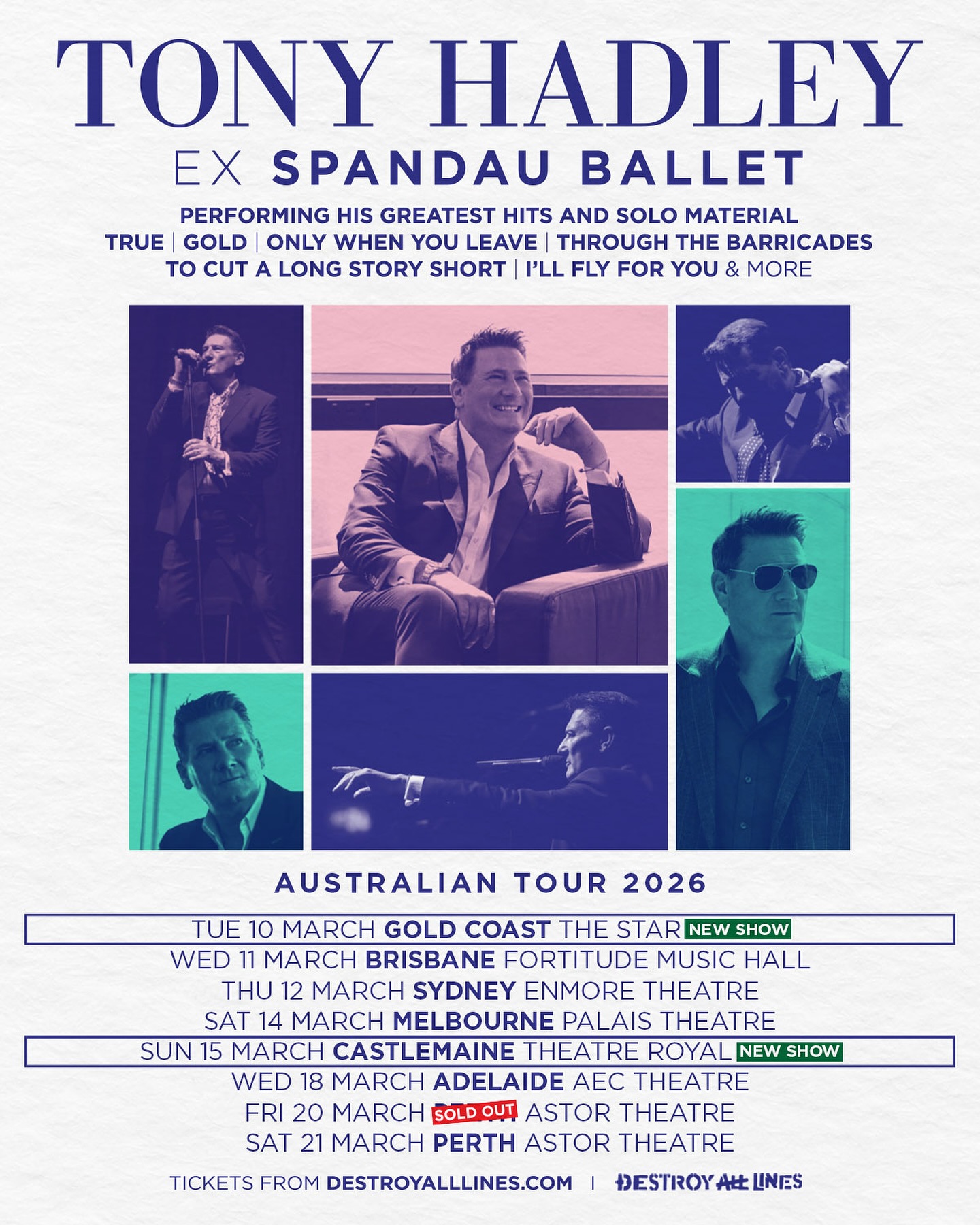 Tony Hadley Tour Poster 2026